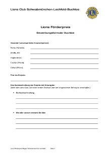 Thumbnail for Bewerbungsformular Förderpreis Buchloe